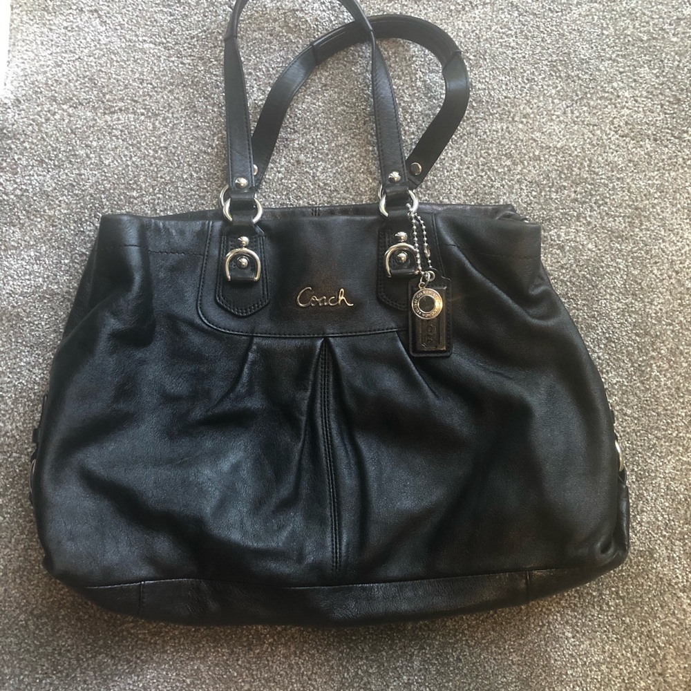 Coach- Black Leather Purse